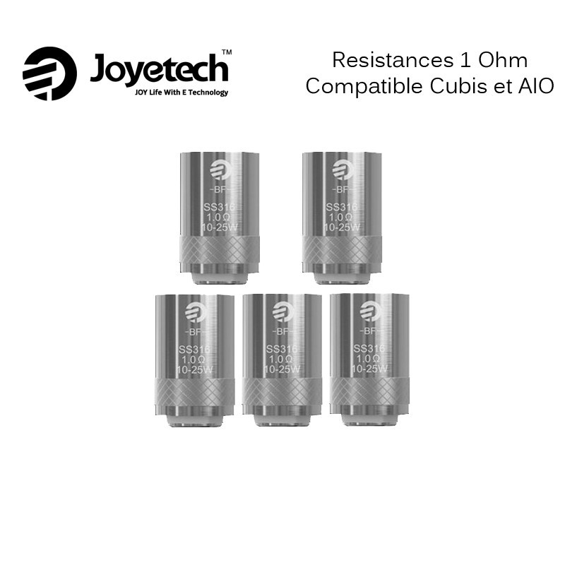 PACK DE 5 RESISTANCES CUBIS/AIO 0.6 OHMS JOYETECH