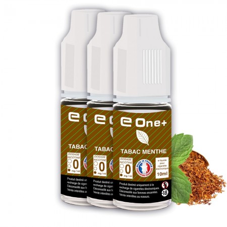 E-liquide Arôme Tabac Menthe PACK DE 3 FLACONS