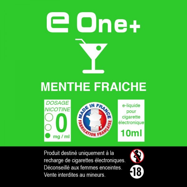 E-liquide Arôme Menthe Fraîche x1 flacom 10 ml