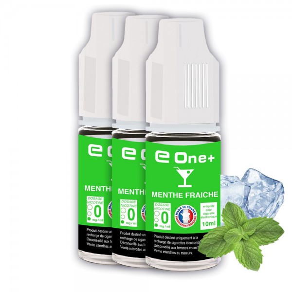 E-liquide Arôme Menthe Fraîche PACK DE 3 FLACONS