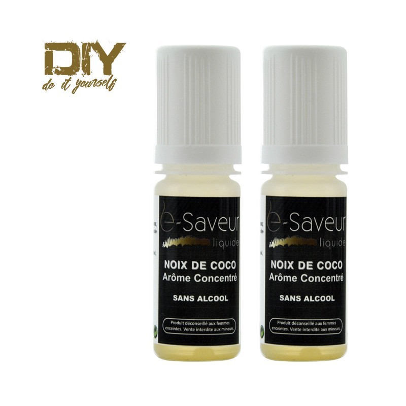 Arôme concentré  Noix de coco sans alcool 10ml pack de 2