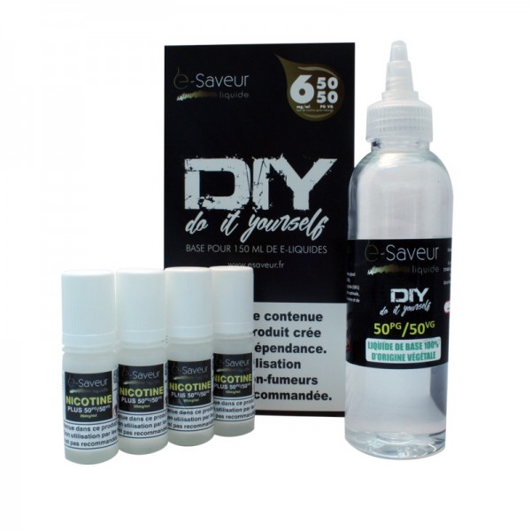 Pack DIY E-Saveur PGVG 50/0 Nicotine 6 mg/ml