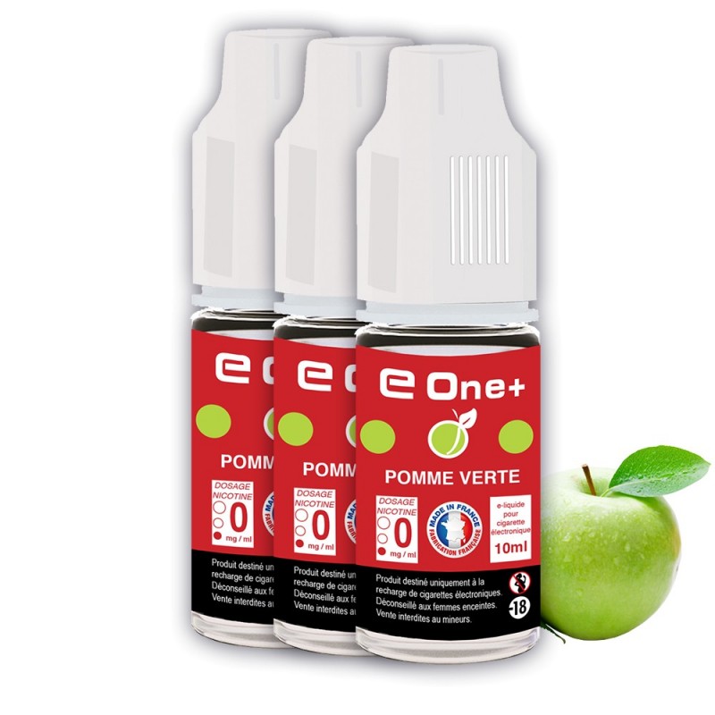 E-liquide Arôme Pomme Verte PACK DE 3 FLACONS