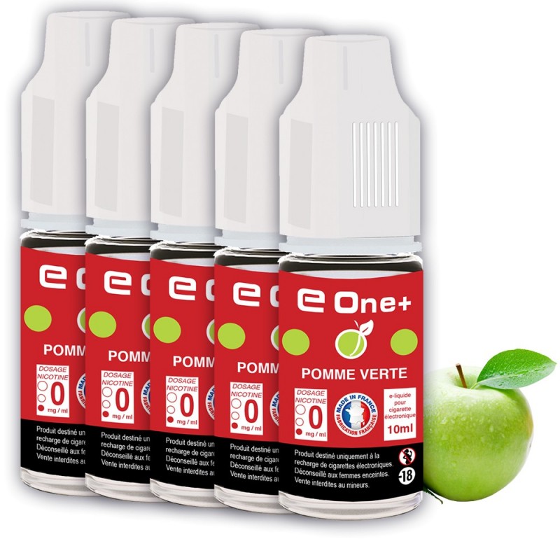 E-liquide Arôme Pomme Verte PACK DE 5 FLACONS